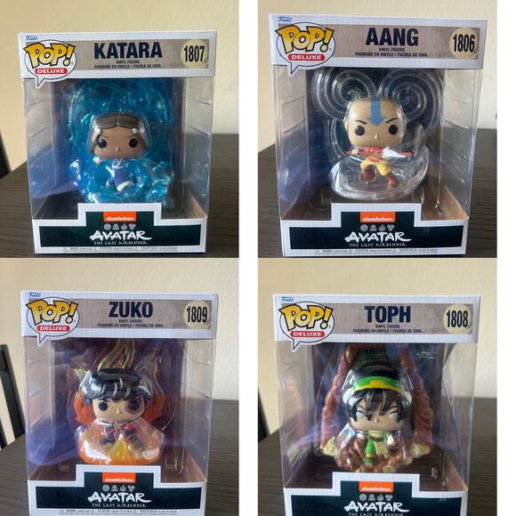 COMPLETE SET DELUXE Avatar Last Airbender Aang Toph Katara Zuko #1806 #1807 Fire - Picture 1 of 6
